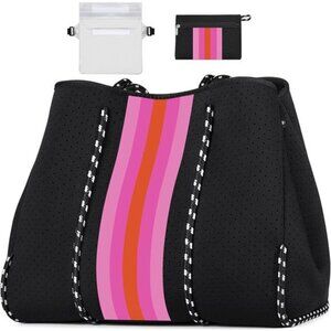 IBFUN Neoprene Bag, Large Multipurpose Beach Bag Neoprene Tote Bag with Inner